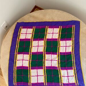 Signed Zetee I think- Colorful Checkered Women's Scarf